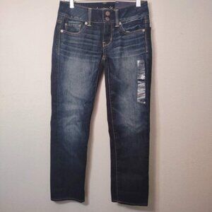 American Eagle Artist Crop Denim Jeans NEW 00